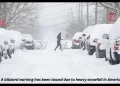 A blizzard warning has been issued due to heavy snowfall in America