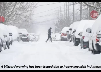 A blizzard warning has been issued due to heavy snowfall in America